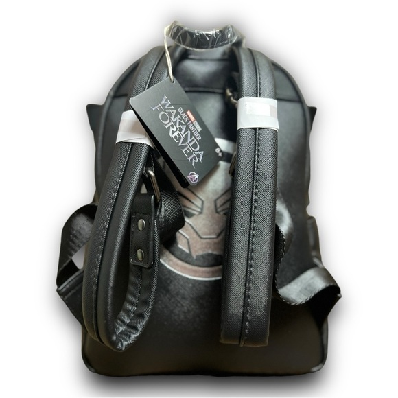 NWT LOUNGEFLY‎ DISNEY MARVEL Black Panther Geometric Wakanda Logo Mini Backpack - Picture 6 of 7
